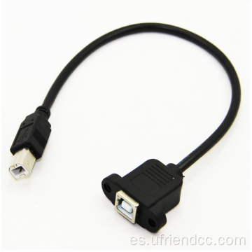 Cable de extensión de la impresora USB tipoB con tornillo de montaña de panel